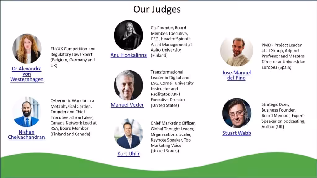 Our Judges 1 | The 2024 Sustainability World Cup - Winners and Judges